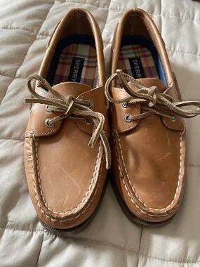 Sperry Women's Tan Leather Boat Loafers